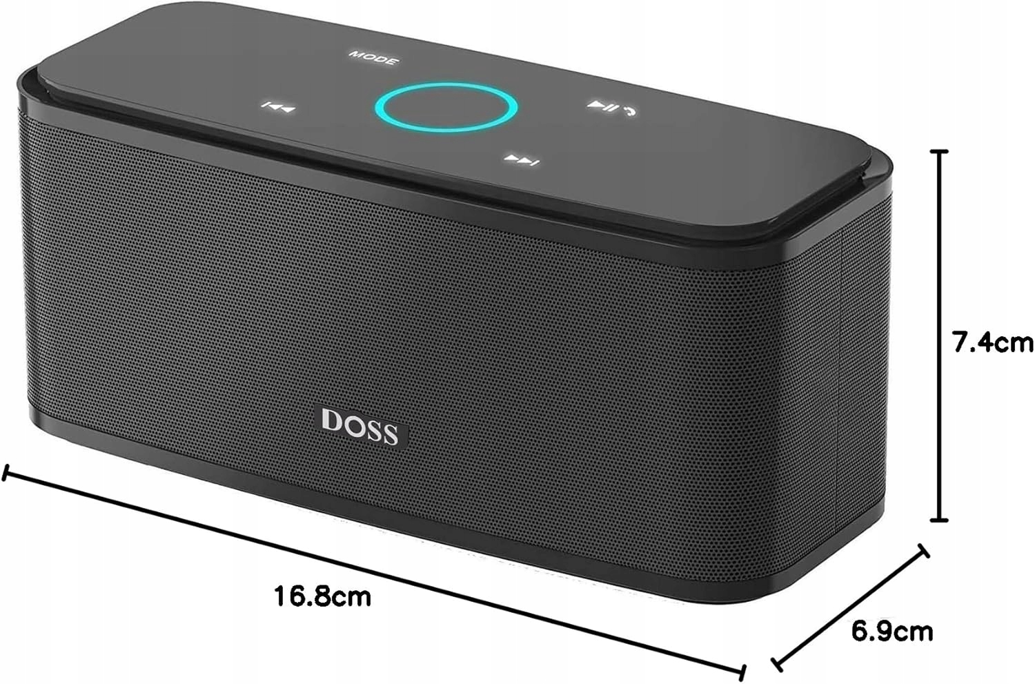 Głośnik przenośny Doss SOUNDBOX czarny Bluetooth dotykowy panel 12W HIT!