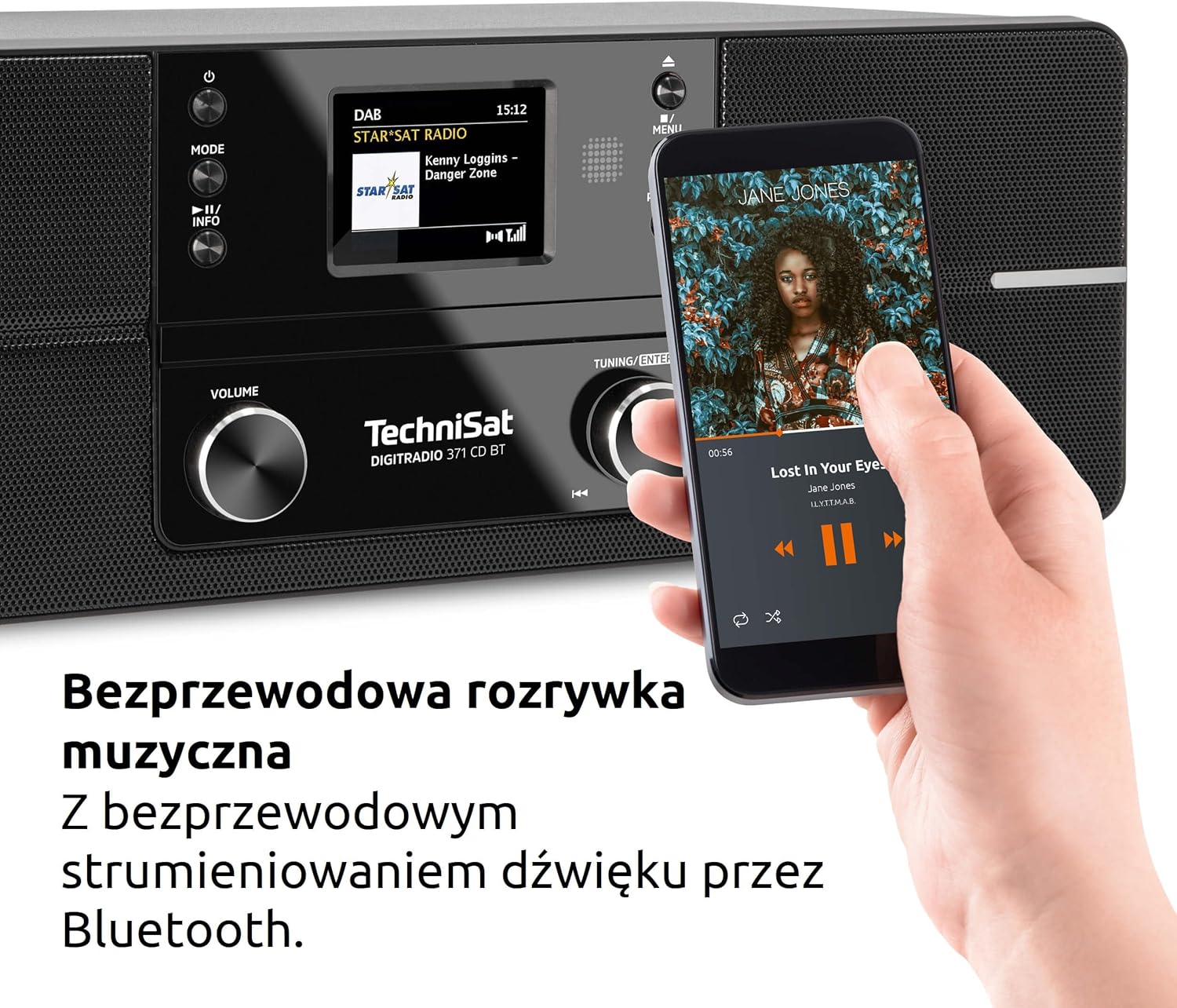 Radio sieciowe DAB+, FM TechniSat DigitRadio 371 CD Bluetooth Czarny Pilot
