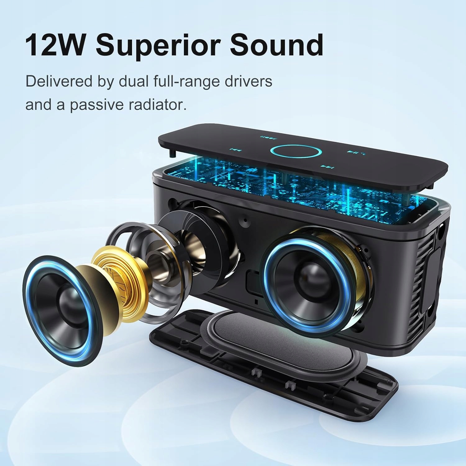 Głośnik przenośny Doss SOUNDBOX czarny Bluetooth dotykowy panel 12W HIT!