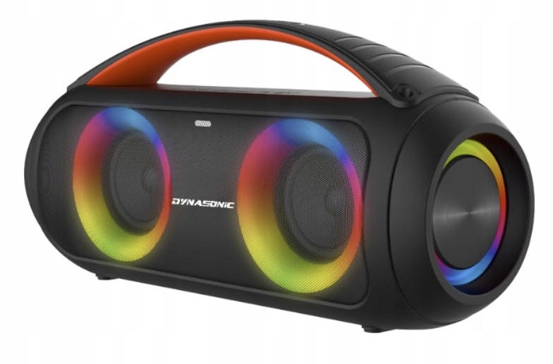 MOCNY GŁOŚNIK BLUETOOTH DYNASONIC D93 IPX7 USB Oświetlenie RGB