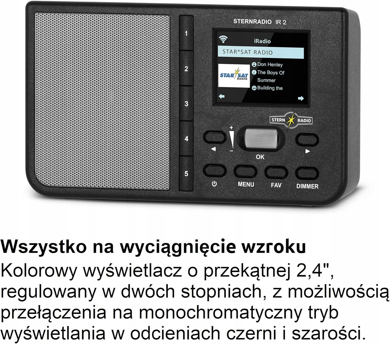 Radio sieciowe internetowe zegar budzik TechniSat Sternradio IR 2 Czarny