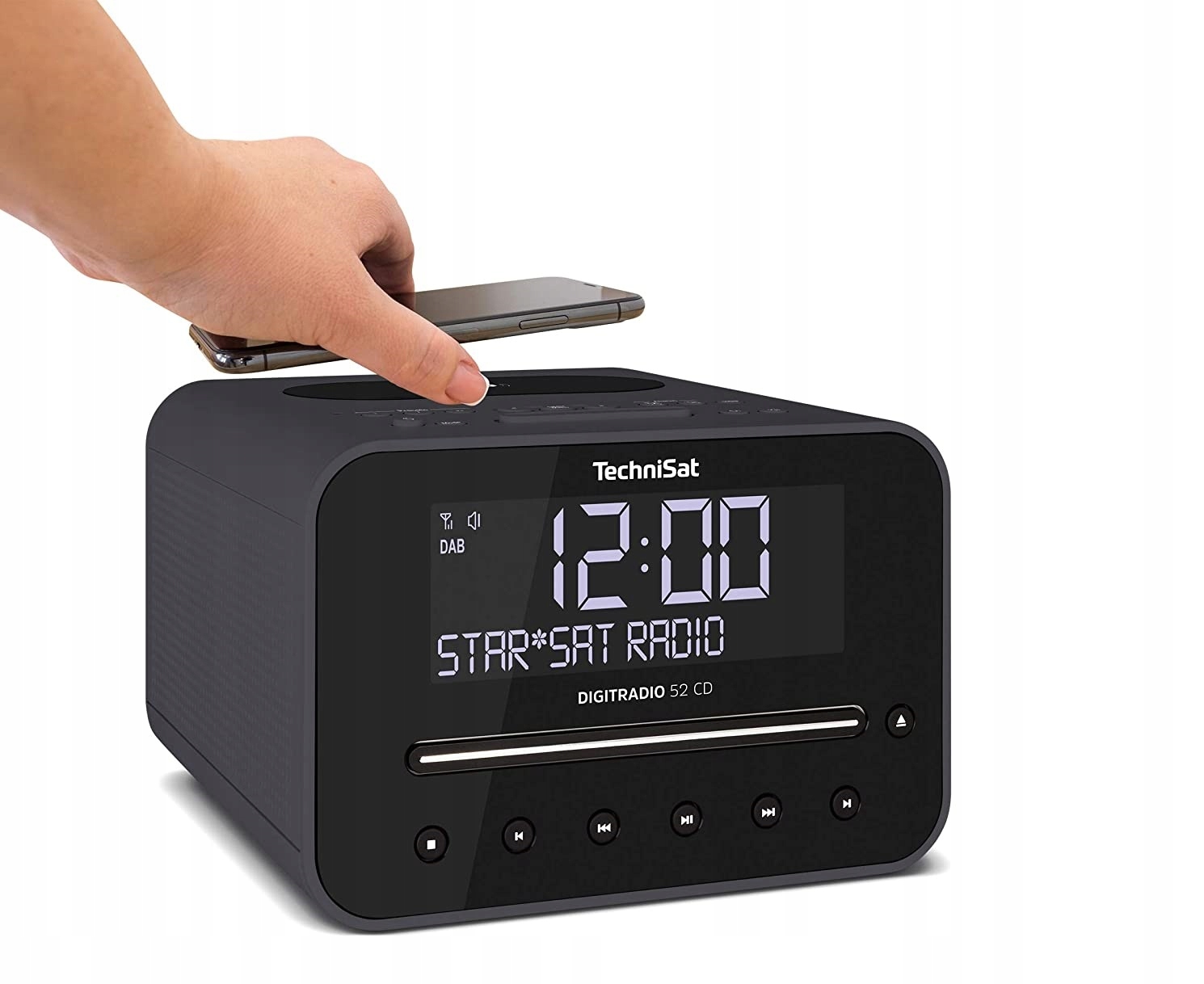 Radiobudzik TECHNISAT Digitradio 52 CD DAB+ FM Czarny Odtwarzacz CD