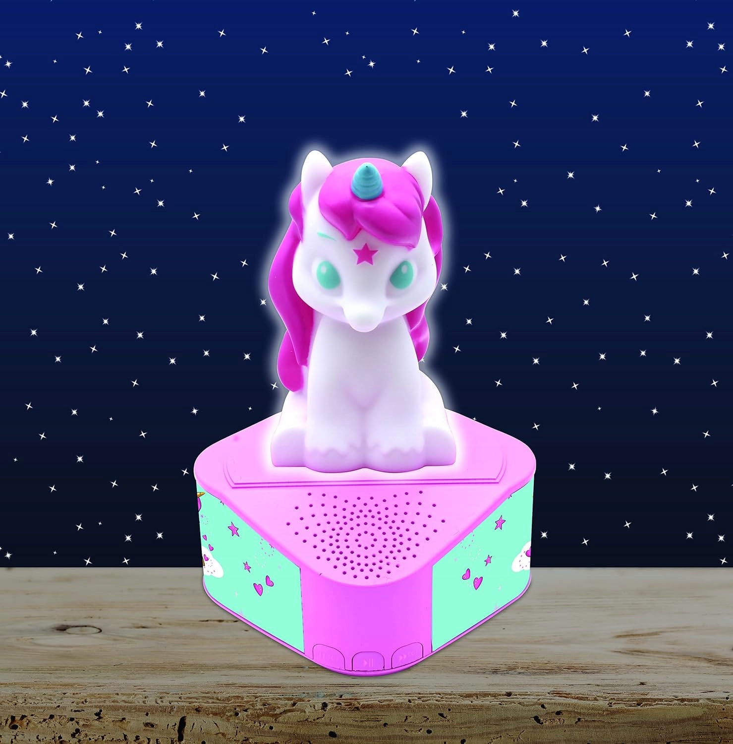 Lexibook Głośnik Bluetooth 5.0, Port USB Jednorożec, Świecąca Lekka Figurka