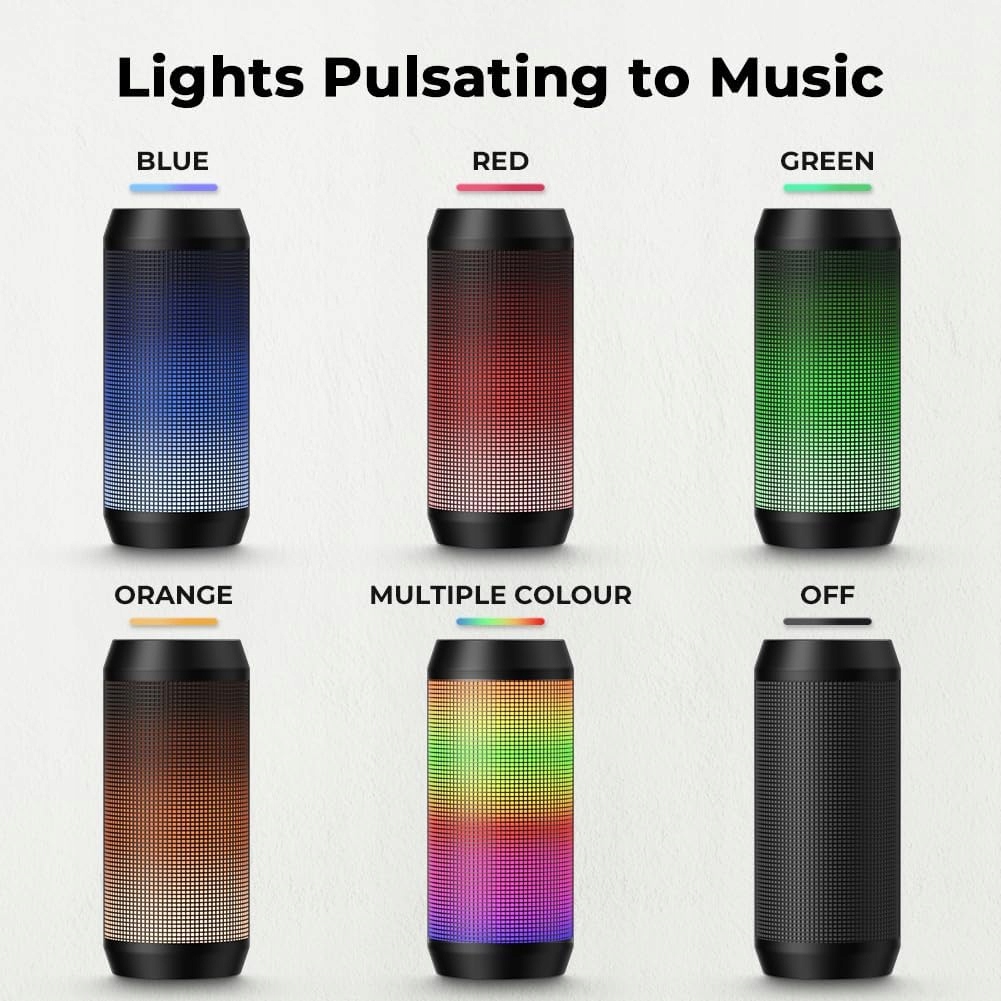 Głośnik przenośny Vosfeel HZ-9457-VF czarny 10 W Bluetooth TF LED