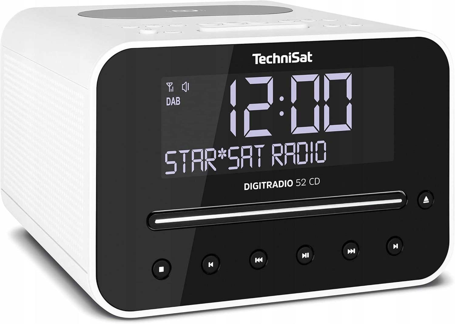 Radiobudzik TECHNISAT Digitradio 52 CD DAB+ FM Biały Odtwarzacz CD