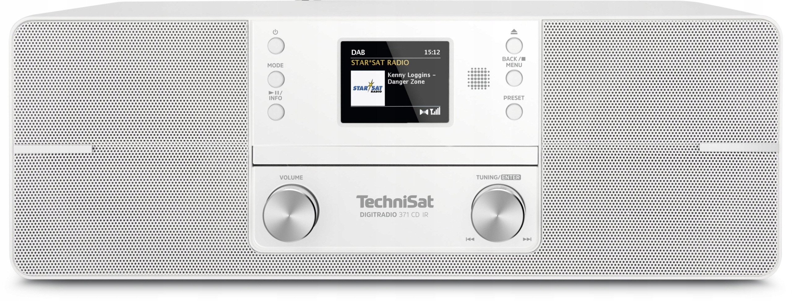 Radio sieciowe DAB+, FM internetowe TechniSat 371 CD IR Biały - Brak Pilota