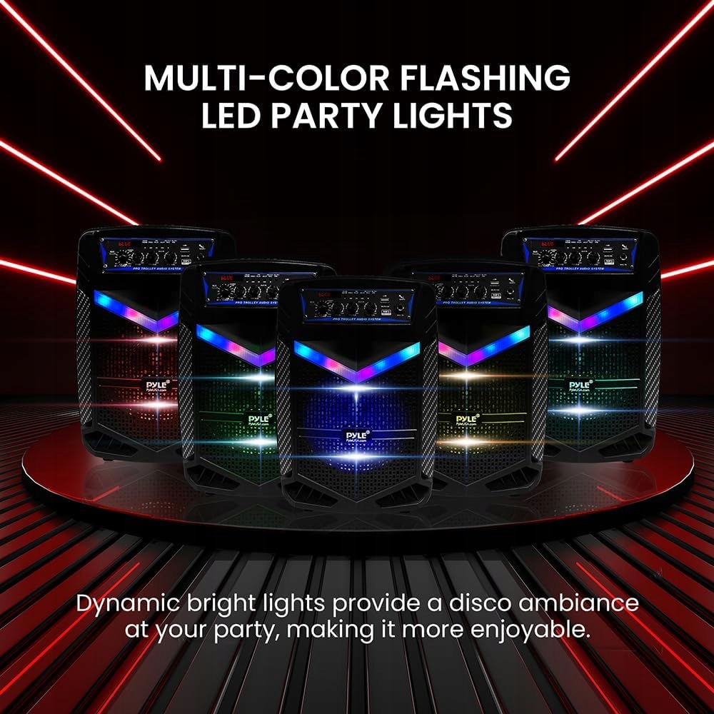 Głośnik przenośny Pyle PPHP842B Bluetooth PA - 400W Party Lights USB/SD HIT