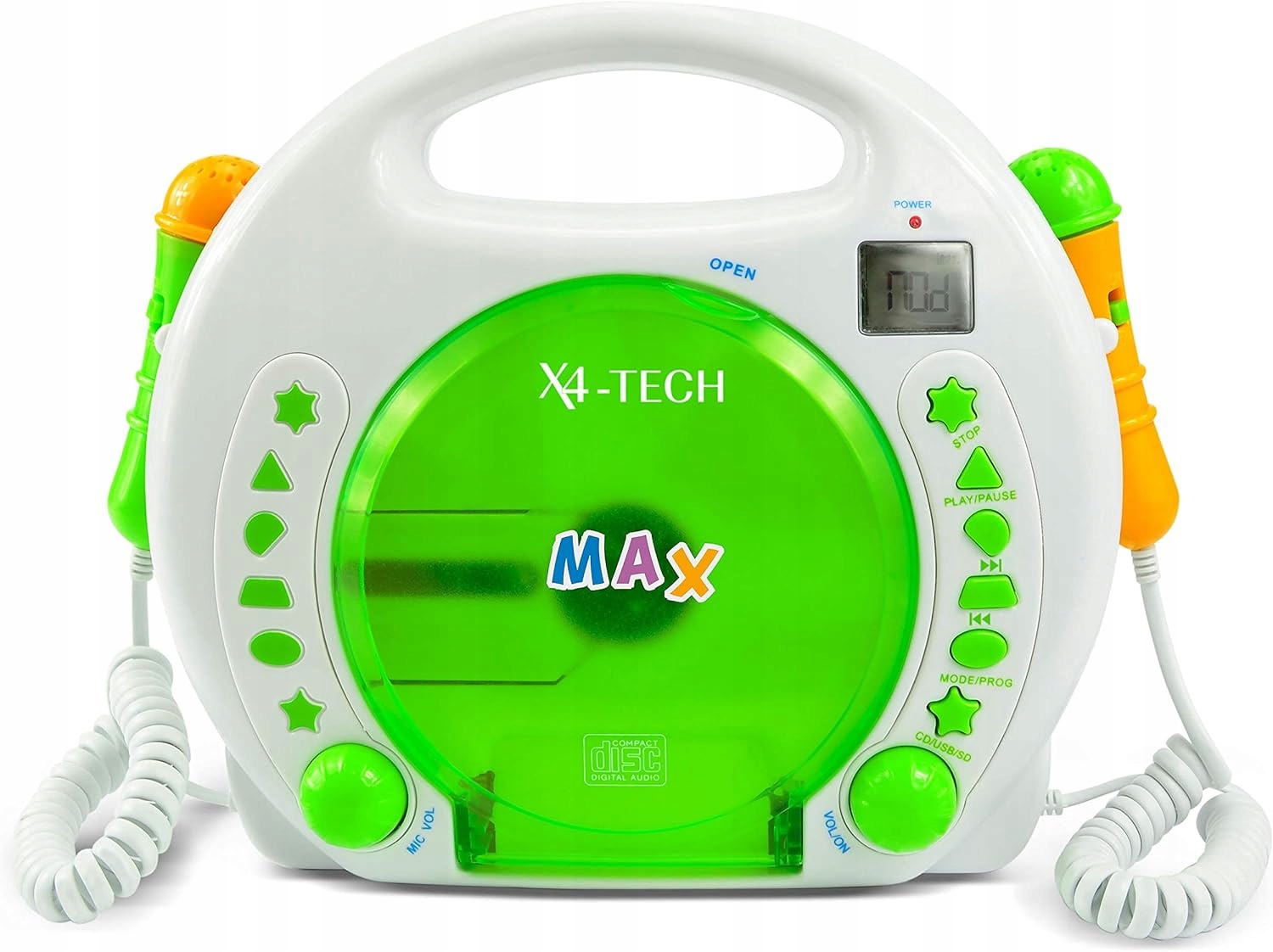 Odtwarzacz CD X4-Tech Bobby Joey 2xmikrofon zielony