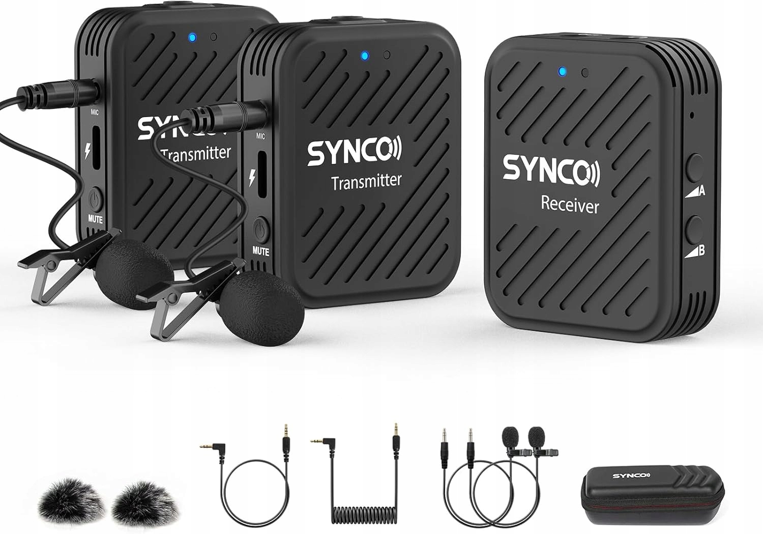 SYNCO G1A2 Pro Wireless mikrofon bezprzewodowy do 70 m, audio, 2 nadajniki