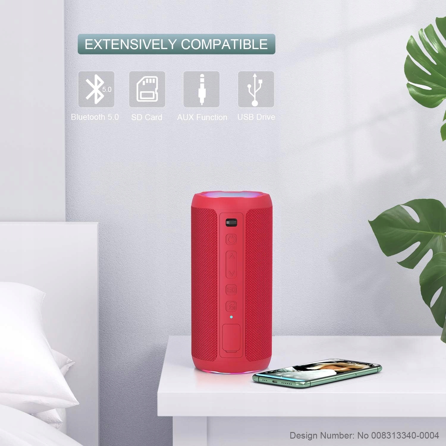 Głośnik przenośny bezprzewodowy Ortizan X10 Czerwony Bluetooth 24 W