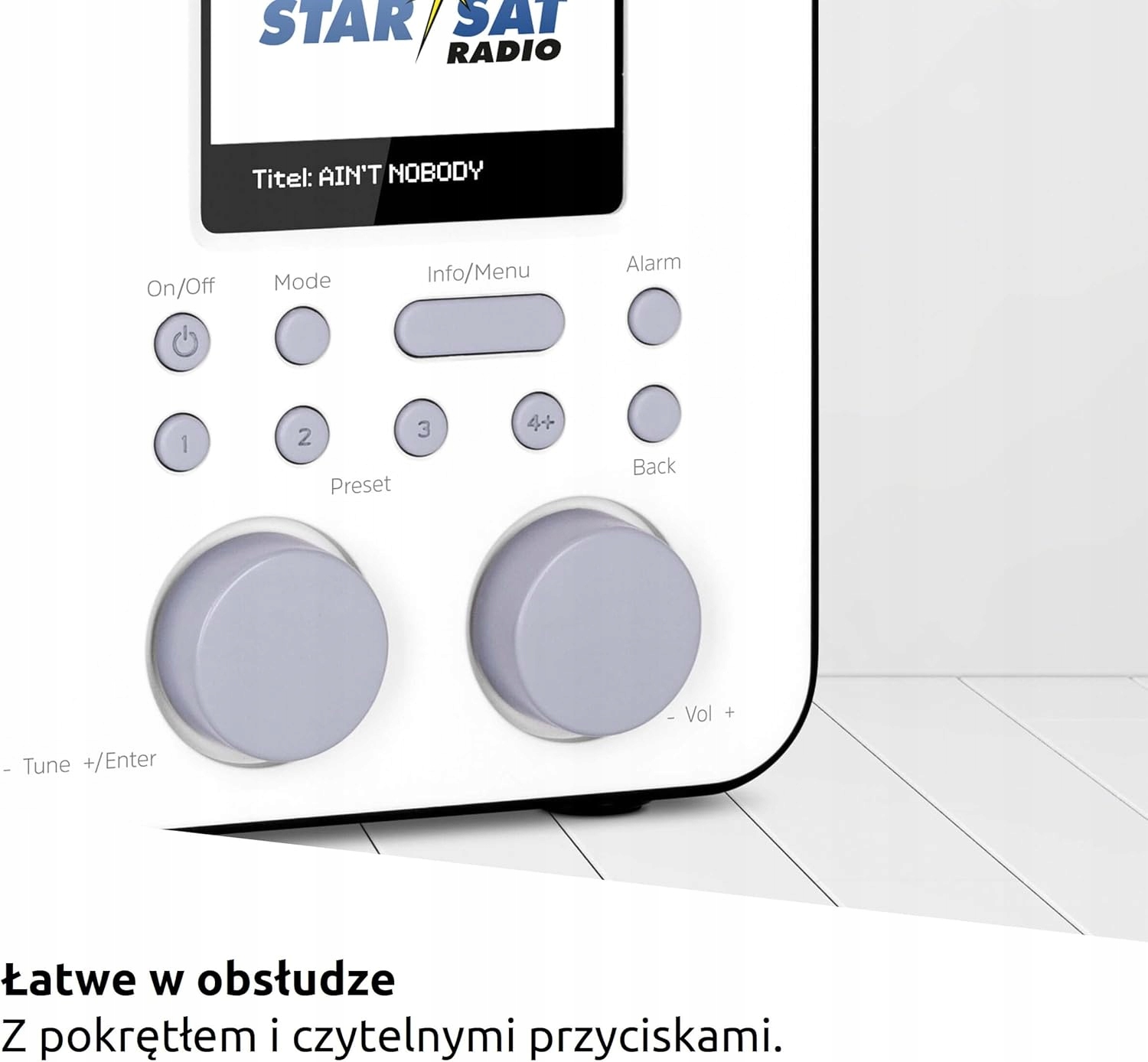 Radio sieciowo-bateryjne DAB+, FM, internetowe TechniSat Viola 2 C IR Biały