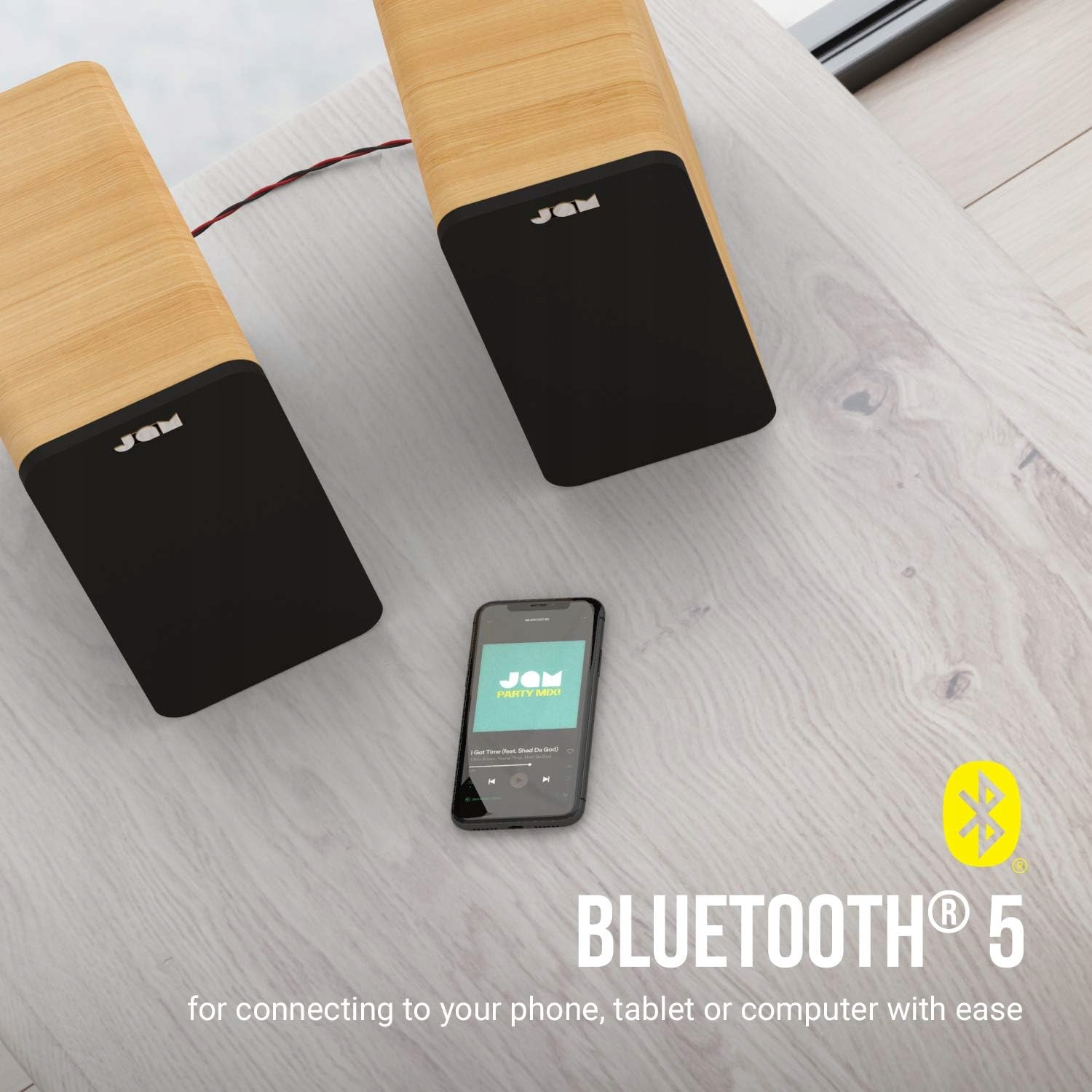 GŁOŚNIKI PODSTAWKOWE JAM BOOKSHELF BLUETOOTH LINE IN AUX IN