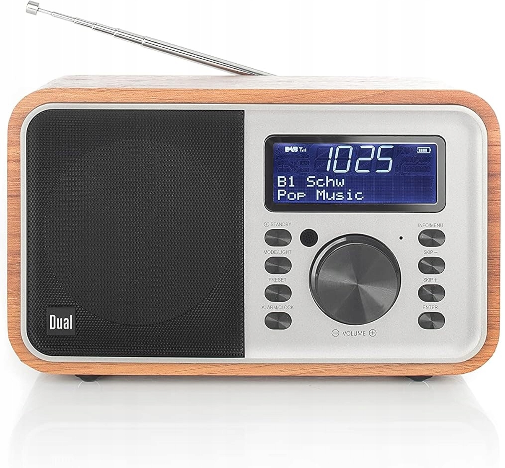 Radio cyfrowe Dual DCR 51 DAB+/FM z akumulatorem i Bluetooth - brązowy HIT!