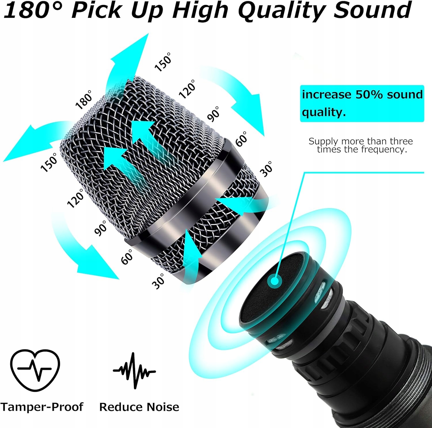 JYX JYX-V15 mikrofon bezprzewodowy do Karaoke 24m Jack 6,35 mm