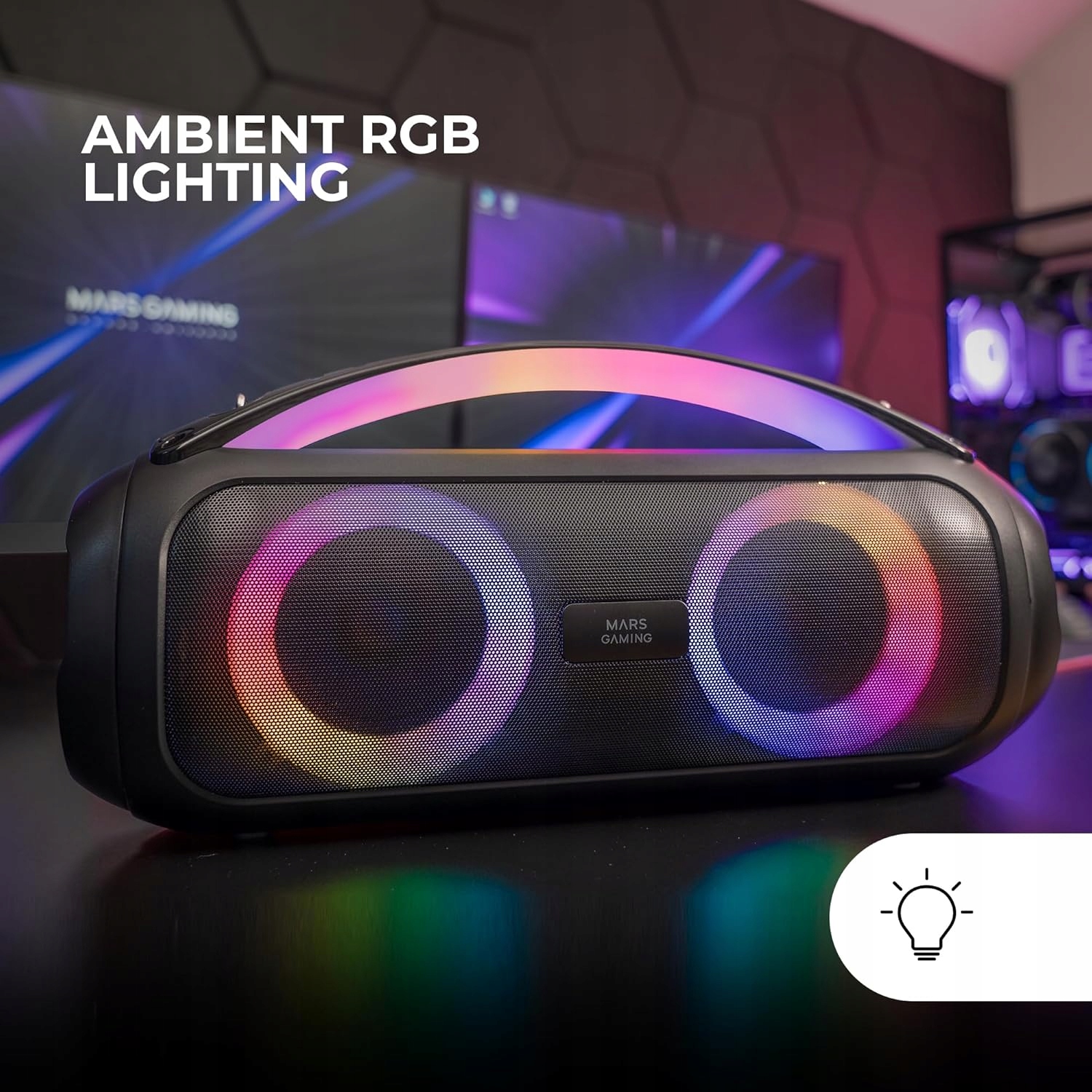 Głośnik przenośny Mars Gaming MSPULSE czarny 50 W