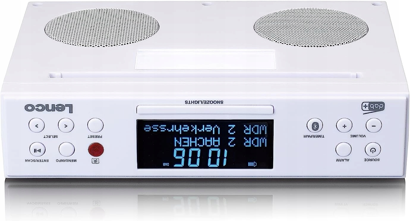 Radio kuchenne Lenco KCR-190WH FM/DAB z Bluetooth Oświetlenie LED TIMER