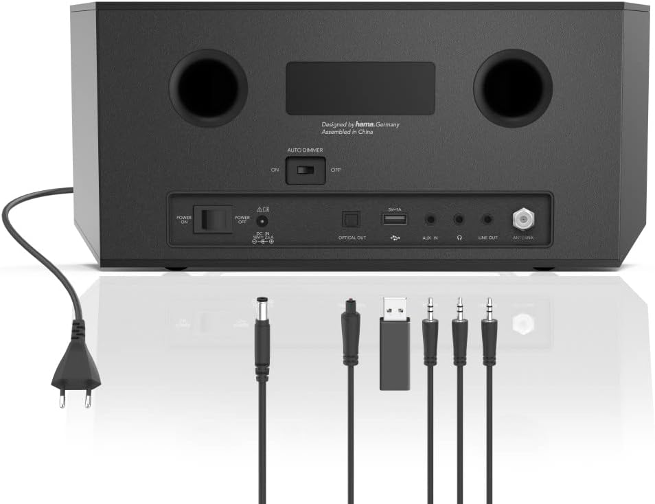 Radio sieciowe DAB+, FM, internetowe Hama DIR3510SCBTX Odtwarzacz CD Czarny