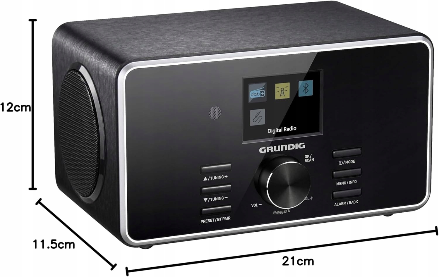 GRUNDIG DTR 4500 RADIO INTERNETOWE DAB+ FM BLUETOOTH USB PRZENOŚNE CZARNE