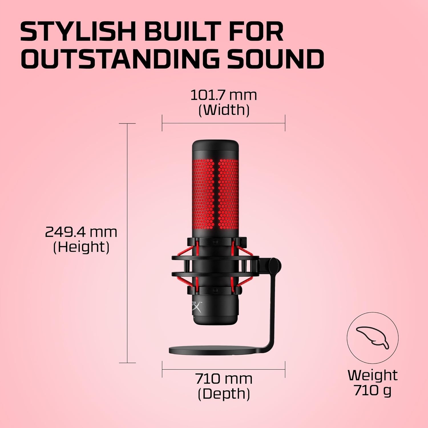 Mikrofon HyperX Quadcast USB / 3,5mm LED Streaming Gaming