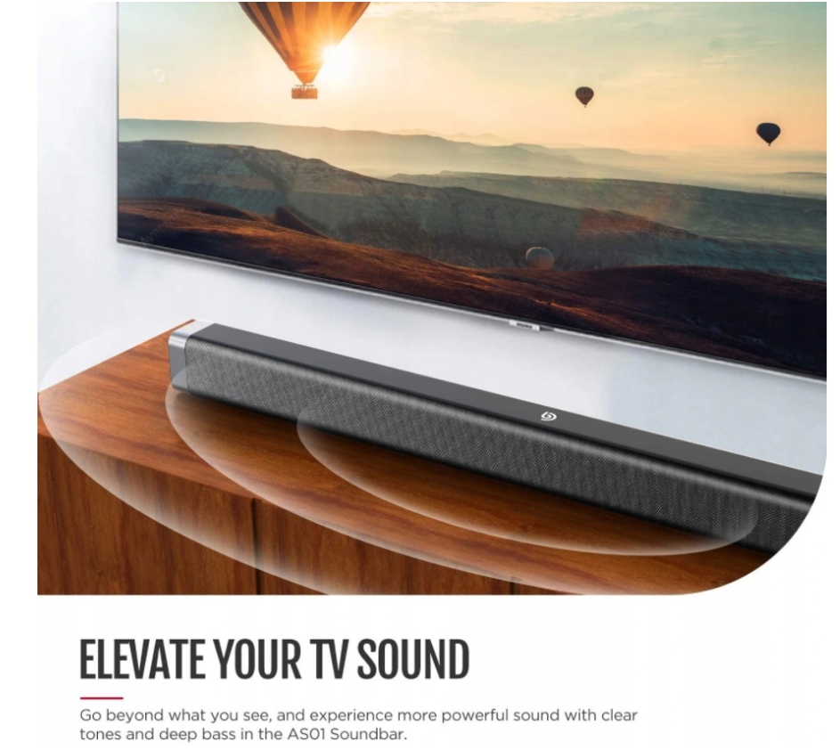 Soundbar Bomaker Odine I 2.0 czarny 37'' 120 dB