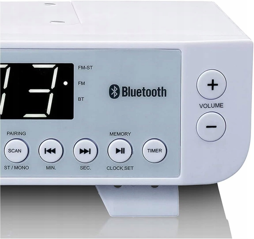 Radio sieciowe Odtwarzacz Bluetooth Radio FM Lenco KCR-100 Biały HIT!