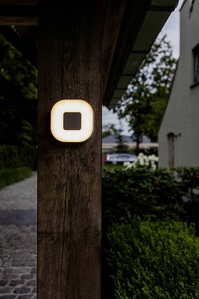 Lampa naścienna LED Zewnętrzna, srebrny, Lutec