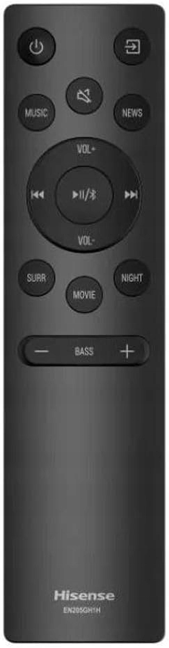 Soundbar HISENSE HS205G Czarny 2.0 Bluetooth HDMI ARC USB AUDIO DTS Virtual