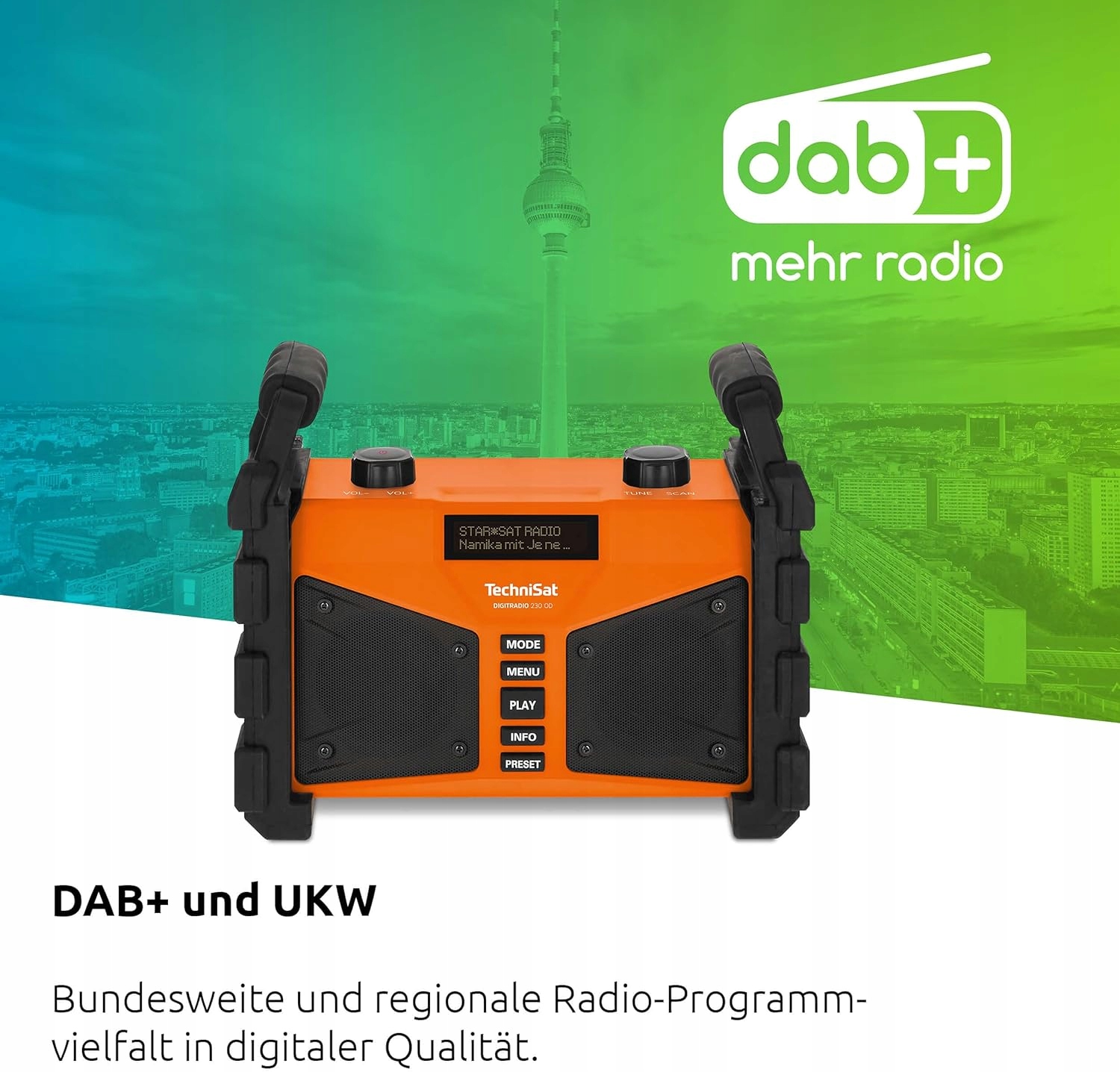 Radio sieciowo-bateryjne DAB+, FM TechniSat Digitradio 230 OD DAB+