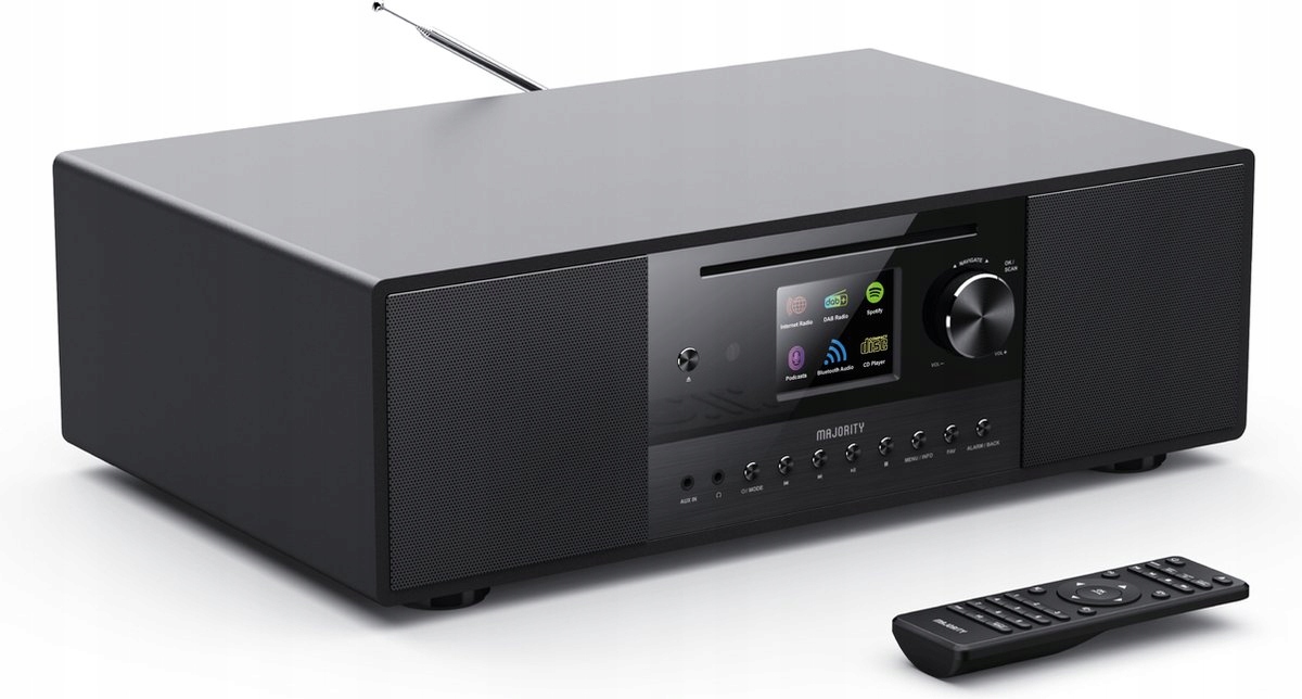 Radio sieciowe DAB+, FM, internetowe Majority Quadriga Bluetooth CD 120 W