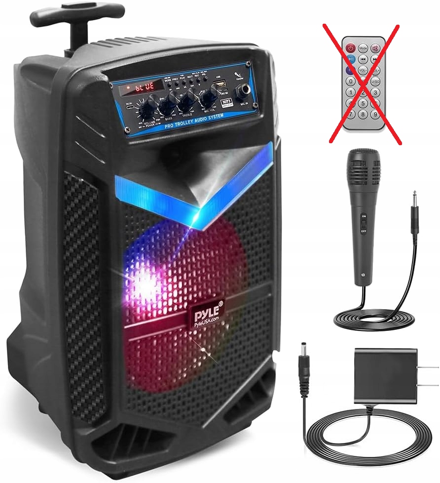 Głośnik przenośny Pyle PPHP842B Bluetooth PA - 400W Party Lights USB/SD HIT