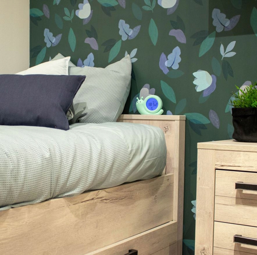 ALECTO ŚLIMAK TRENER SNU 2w1 BUDZIK LAMPKA NOCNA 8524