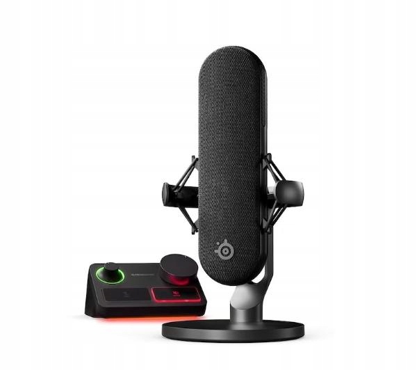 MIKROFON DO KOMPUTERA GAMINGOWY STEELSERIES ALIAS PRO + MIXER STREAMING HIT