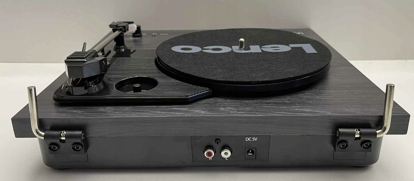 GRAMOFON LENCO LS-10 CZARNY SZARY VINYL RETRO TURNTABLE