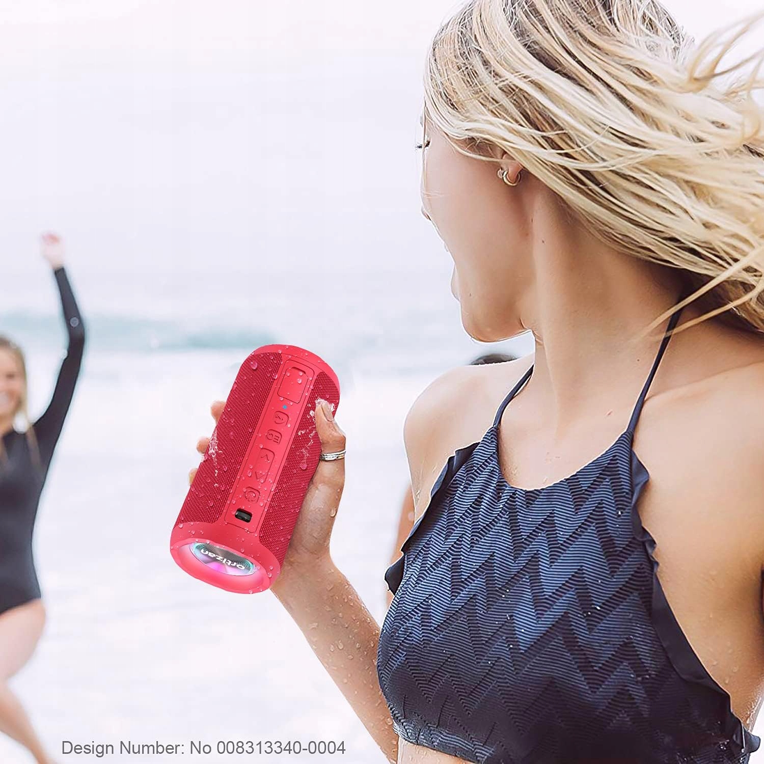 Głośnik przenośny bezprzewodowy Ortizan X10 Czerwony Bluetooth 24 W