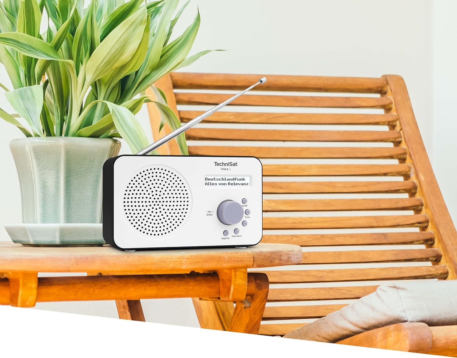 Radio przenośne sieciowo-bateryjne DAB+, FM TechniSat Viola 2 Biały