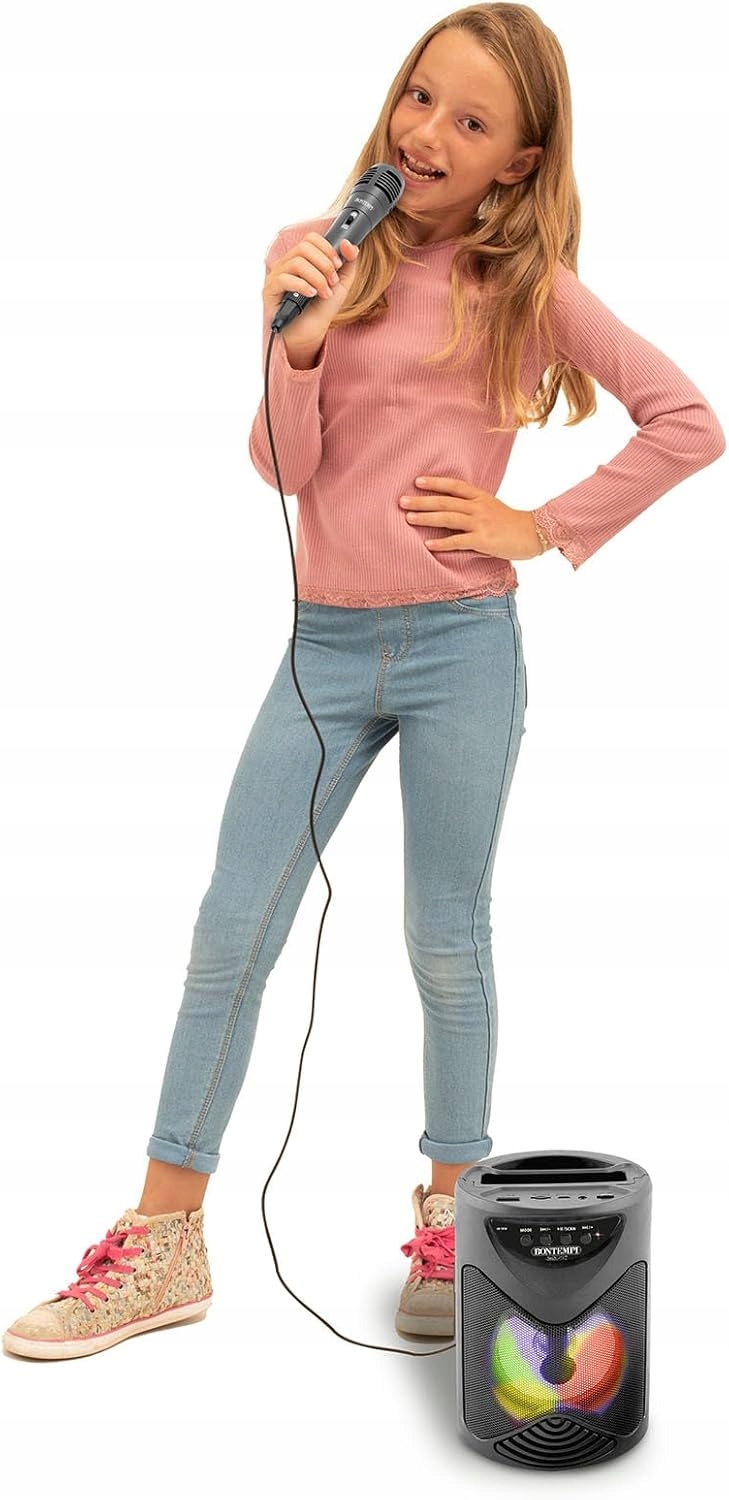 Głośnik przenośny karaoke BONTEMPI SonicSync Wireless RGB Karaoke +Mikrofon