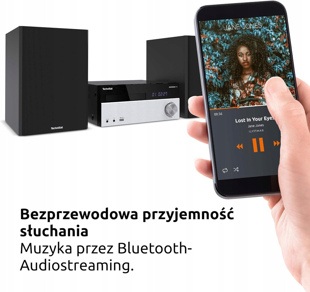Wieża stereo Technisat DIGITRADIO 750 DAB+, CD, Bluetooth, AUX Czarny