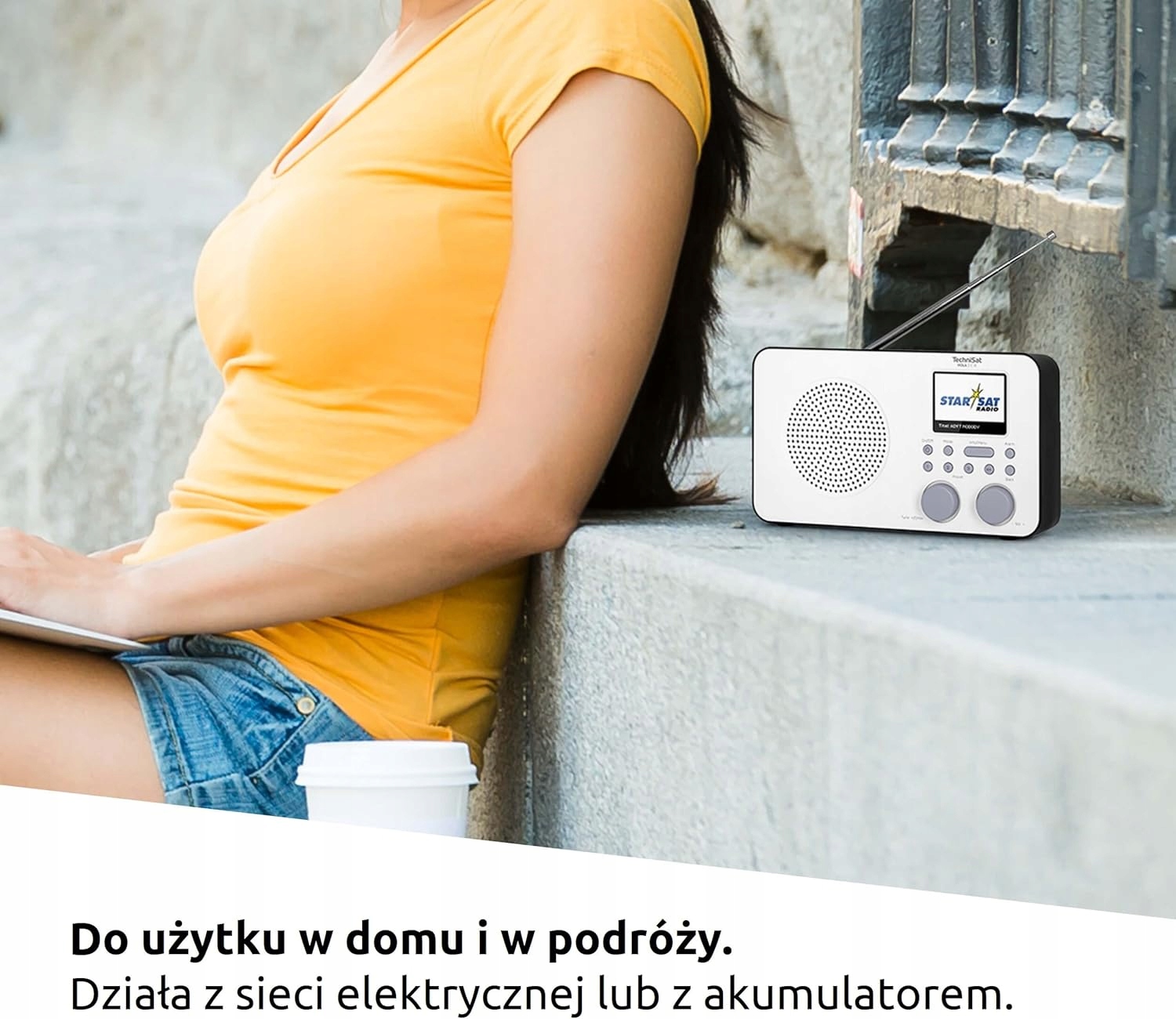 Radio sieciowo-bateryjne DAB+, FM, internetowe TechniSat Viola 2 C IR Biały