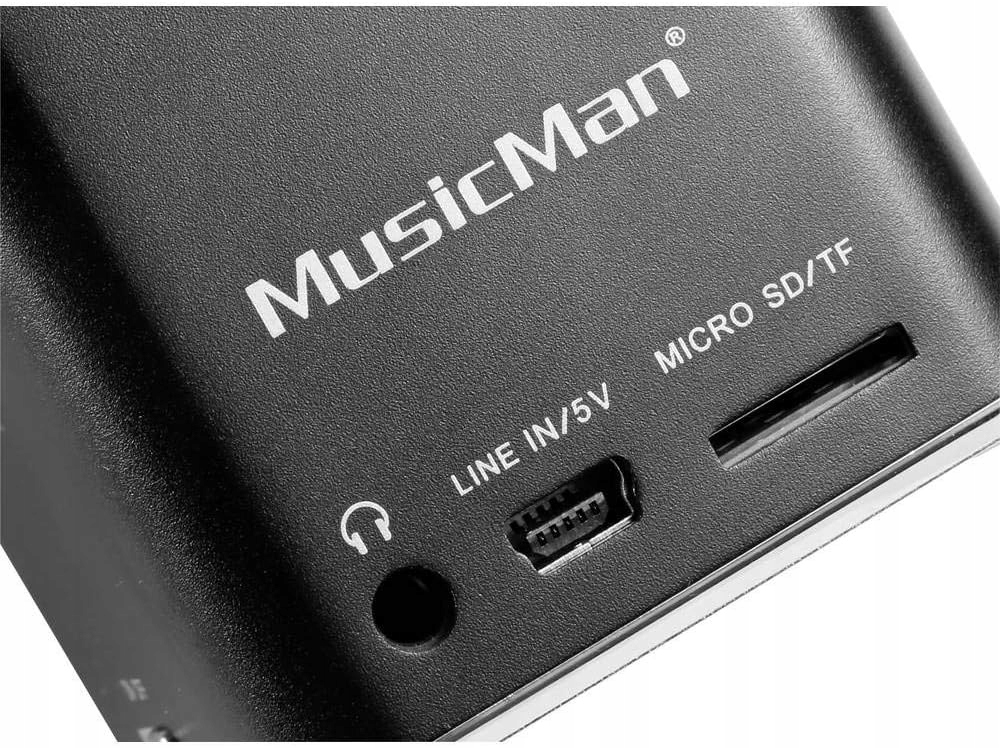 Głośnik przenośny Technaxx MusicMan Mini, microSD, AUX-IN Czarny