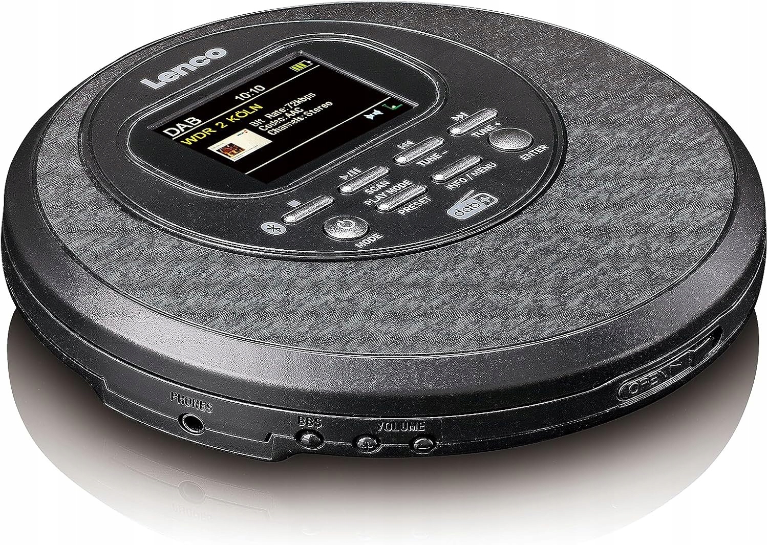 Discman Lenco CD-500 CD MP3 ESP RDS DAB+ RADIO LCD KOLOROWY WYŚWIETLACZ
