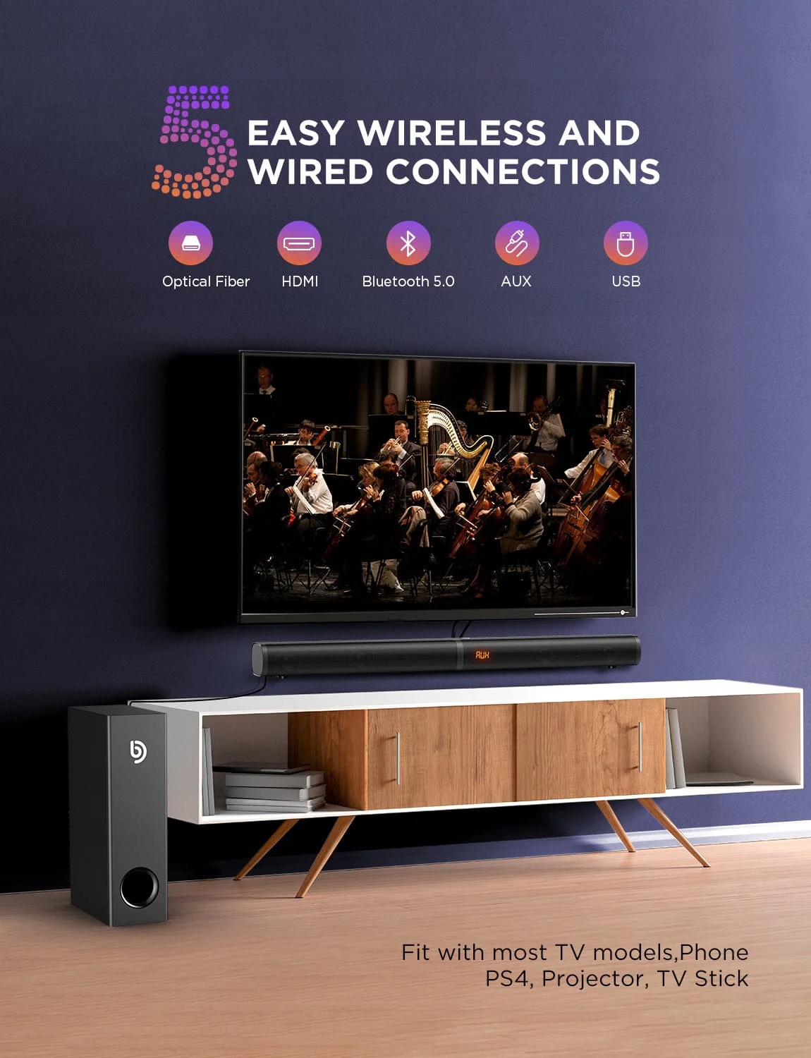 SOUNDBAR BOMAKER Tapio III 190W 125dB BT AUX USB BLUETOOTH