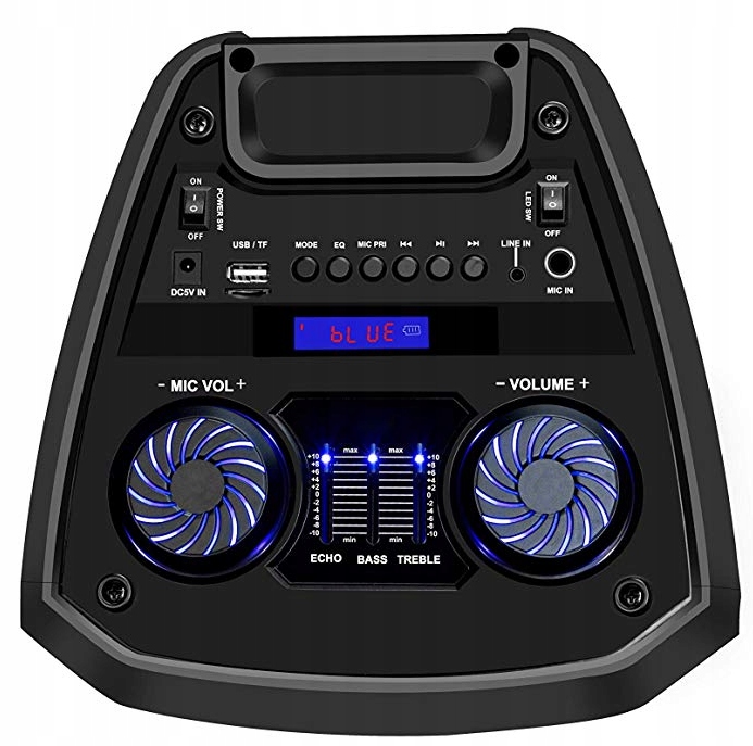 Przenośny głośnik bluetooth DYNASONIC DY-65201 USB Oświetlenie RGB HIT!