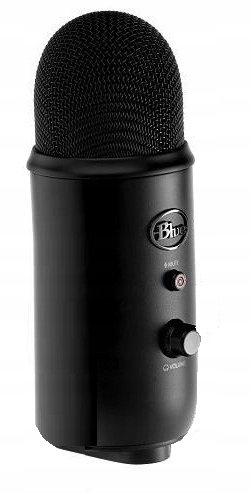 Mikrofon pojemnościowy PRZEWODOWY BLUE YETI USB CZARNY