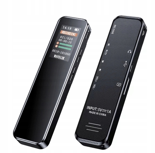 64G Cyfrowy dyktafon Aktywne nagrywanie Odtwarzanie z mikrofonem i głośnik