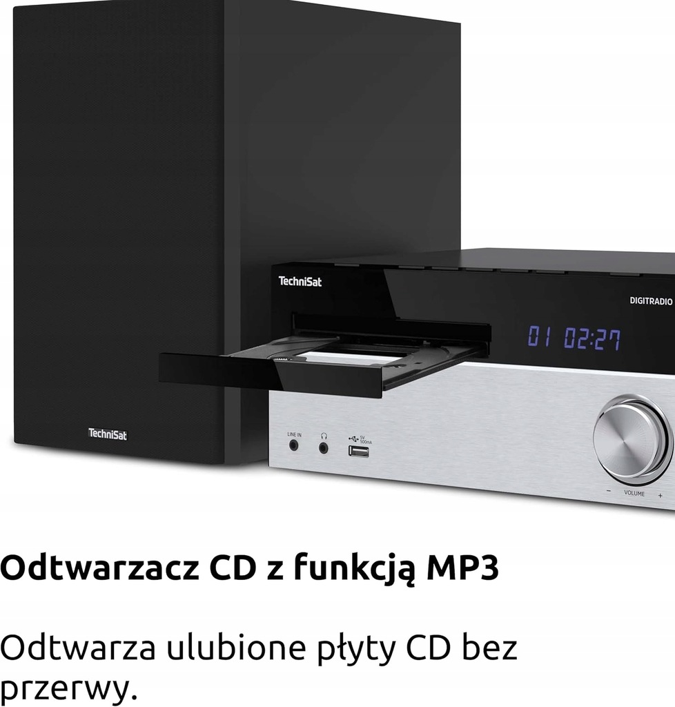 Wieża stereo Technisat DIGITRADIO 750 DAB+, CD, Bluetooth, AUX Czarny