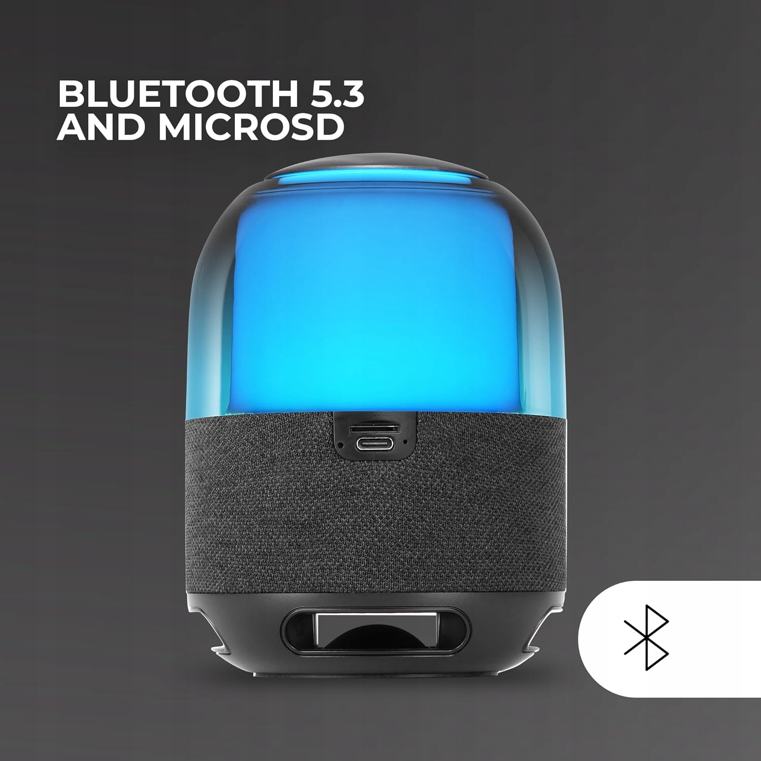 Głośnik przenośny Bluetooth Mars Gaming MS-FLOW oświetlenie 360° RGB Mocny