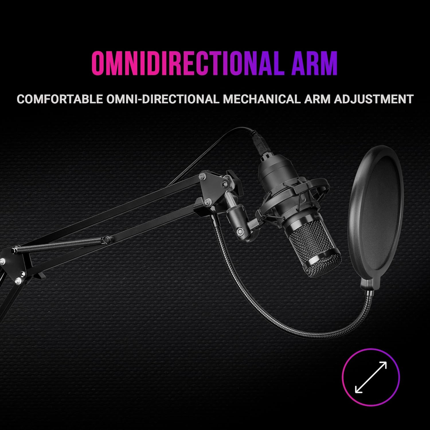 Mars Gaming MMICPRO, Mikrofon USB do Komputera ze Statywem IDEALNY PREZENT