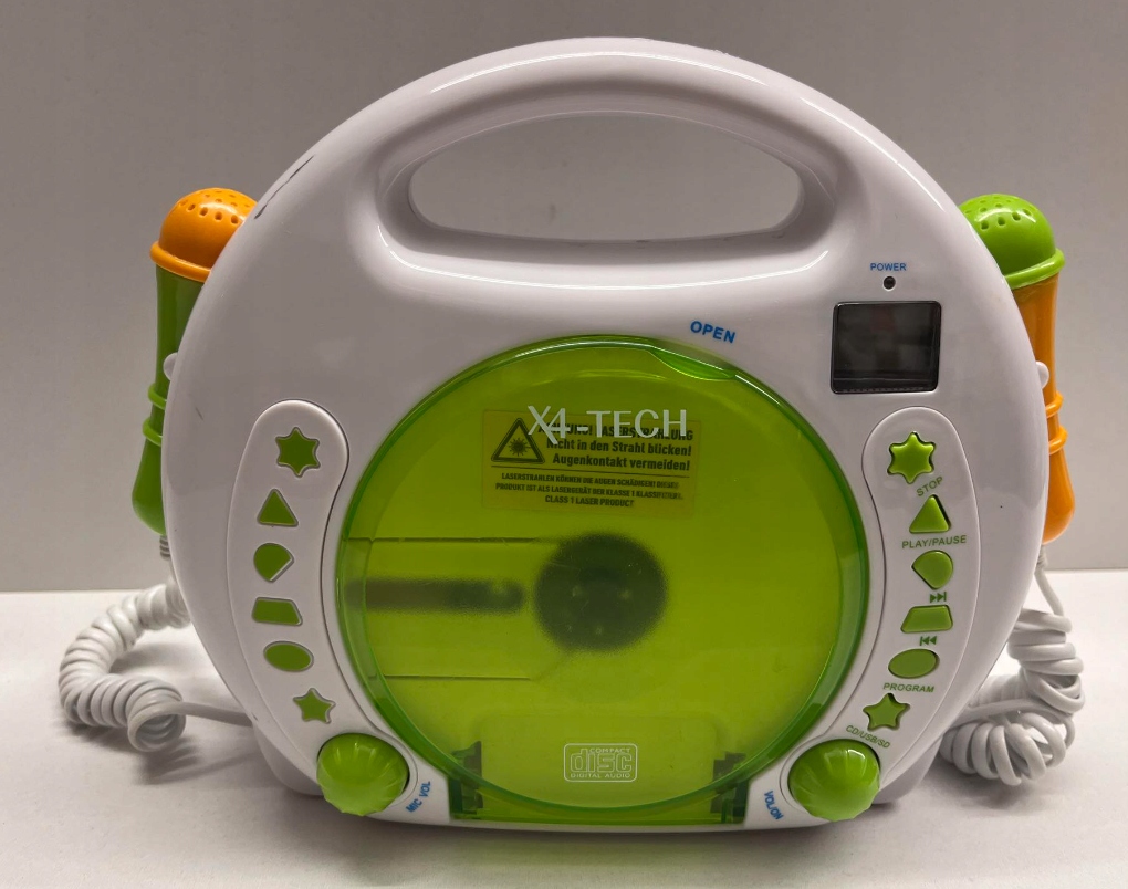 Odtwarzacz CD X4-Tech Bobby Joey 2xmikrofon zielony