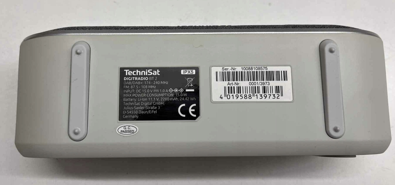 Radio sieciowo-bateryjne DAB+, FM TechniSat DigitRadio BT 2 Szary