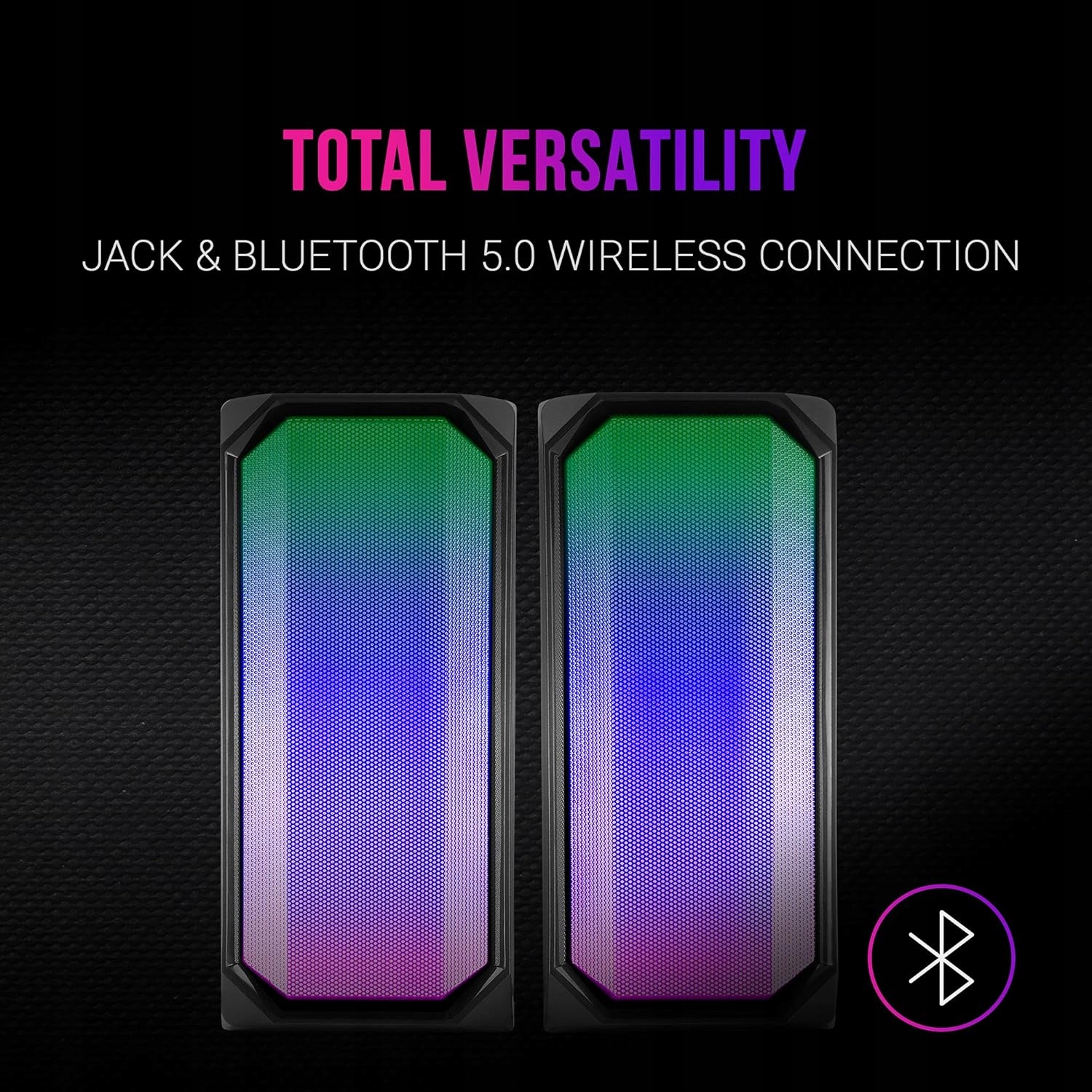 MARS GAMING MSRGB2 Głośnik Bluetooth 15W RGB DSP Kompaktowy Czarny